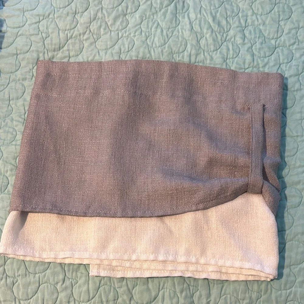 One window valance - grey and white